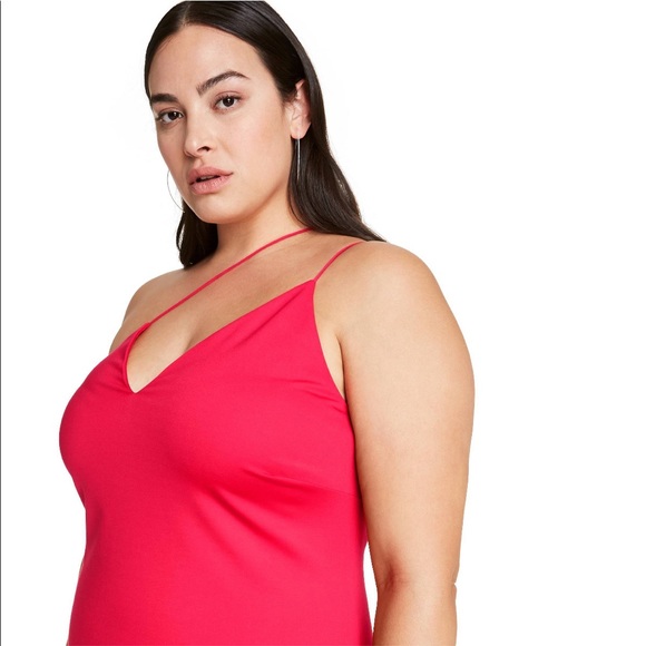 NWT Cushnie x Target Red Asymmetrical Dress XL,1X - Picture 4 of 10